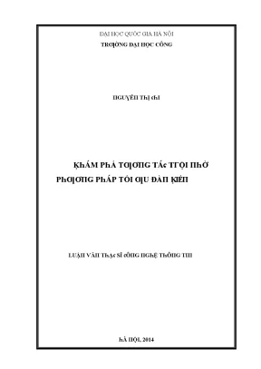 Luận văn khám phá tương tác trội nhờ phương pháp tối ưu đàn kiến