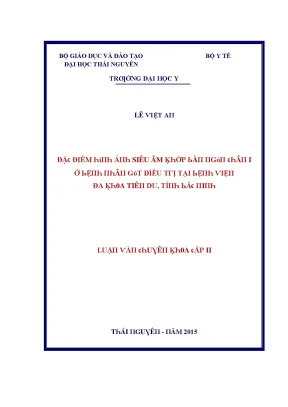 Luận văn đặc điểm hình ảnh siêu âm khớp bàn ngón chân i ở bệnh nhân gút điều trị tại bệnh viện đa khoa tiên du tỉnh bắc ninh