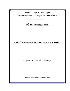 Luận văn cơ sở grobner trong vành đa thức