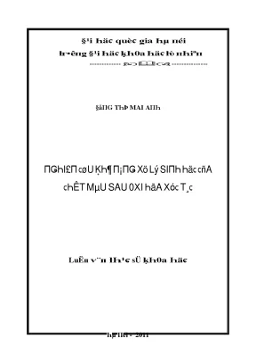 Luận văn thạc sĩ nghiên cứu khả năng xử lý sinh học của chất màu sau oxi hóa xúc tác vnu lvts09