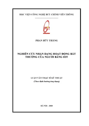 Luận văn nghiên cứu nhận dạng hoạt động bất thường của người bằng iot