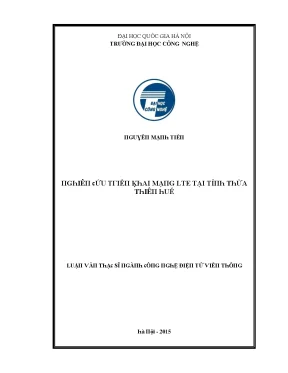 Luận văn nghiên cứu triển khai mạng lte tại tỉnh thừa thiên huế