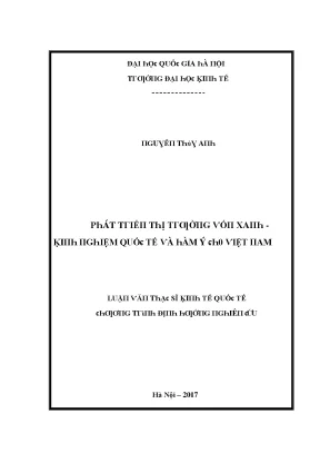 Luận văn phát triển thị trường vốn xanh kinh nghiệm quốc tế và hàm ý cho việt nam