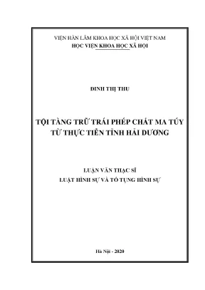Luận văn tội tàng trữ trái phép chất ma túy từ thực tiễn tỉnh hải dương