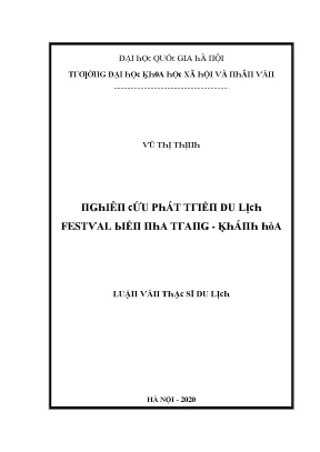 Luận văn nghiên cứu phát triển du lịch festval biển nha trang khánh hòa