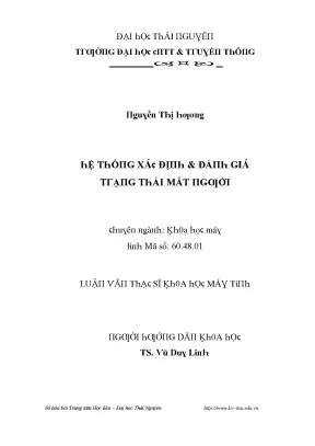 Luận văn hệ thống xác định và đánh giá trạng thái mắt người