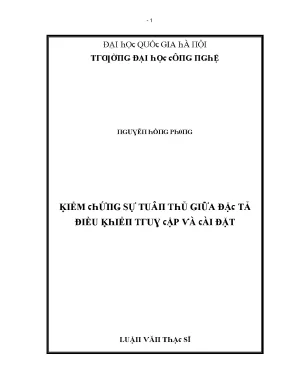 Luận văn kiểm chứng sự tuân thủ giữa đặc tả điều khiển truy cập và cài đặt