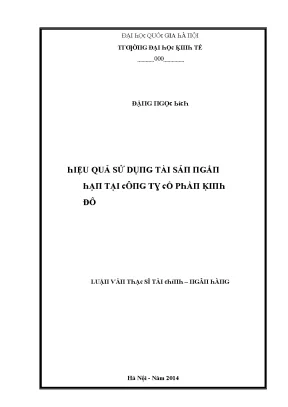 Luận văn hiệu quả sử dụng tài sản ngắn hạn tại công ty cổ phần kinh đô