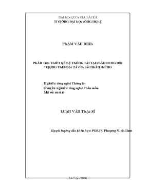 Luận văn phân tích thiết kế hệ thống tái tạo chân dung đối tượng theo đặc tả của các nhân chứng