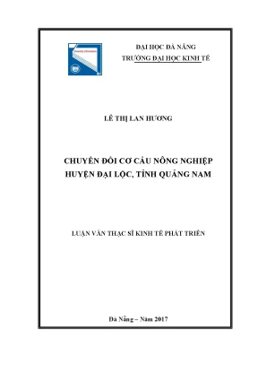 Luận văn chuyển đổi cơ cấu nông nghiệp huyện đại lộc tỉnh