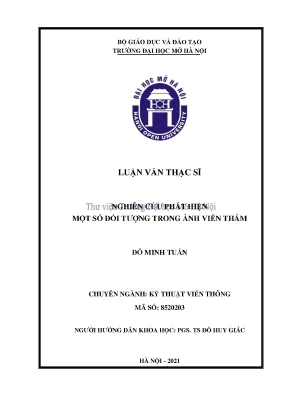 Nghiên cứu phát hiện một số đối tượng trong ảnh viễn thám