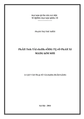 Luận văn phân tích tài chính công ty cổ phần xi măng bỉm sơn