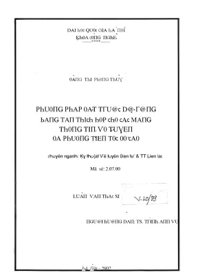 Luận văn phương pháp đặt trước độ rộng băng tần thích hợp cho các mạng thông tin vô tuyến đa phương tiện tốc độ cao