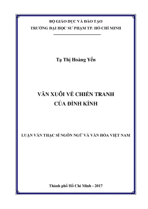 Luận văn văn xuôi về chiến tranh của đình kính