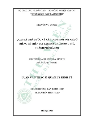 Quản lý nhà nước về xây dụng đối với nhà ở riêng lẻ trên địa bàn huyện chương mỹ thành phố hà nội
