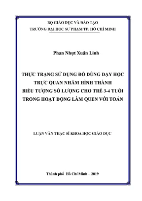 Luận văn thực trạng sử dụng đồ dùng dạy học trực quan nhằm hình thành biểu tượng số lượng cho trẻ 3 4 tuổi trong hoạt động làm quen với toán