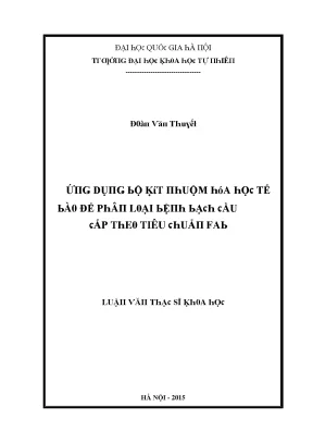 Luận văn thạc sĩ ứng dụng bộ kit nhuộm hóa học tế bào để phân loại bệnh bạch cầu cấp theo tiêu chuẩn fab vnu lvts08w