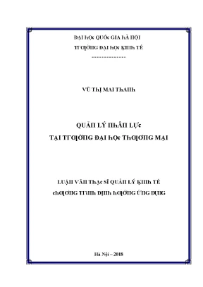 Luận văn quản lý nhân lực tại trường đại học thương mại
