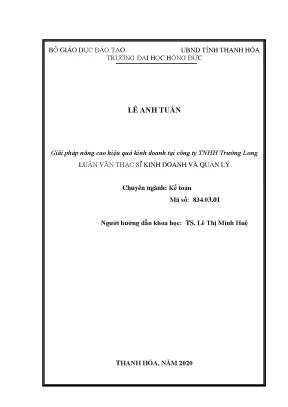 Giải pháp nâng cao hiệu quả kinh doanh tại công ty tnhh trường long