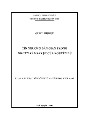 Tín ngưỡng dân gian trong truyền kỳ mạn lục của nguyễn dữ