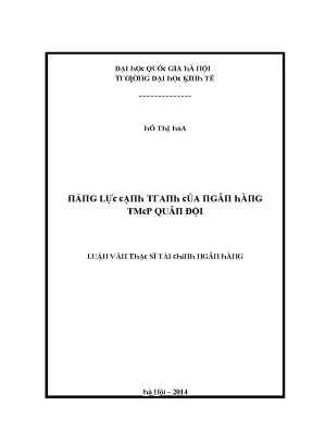 Luận văn năng lực cạnh tranh ngân hàng tmcp quân đội