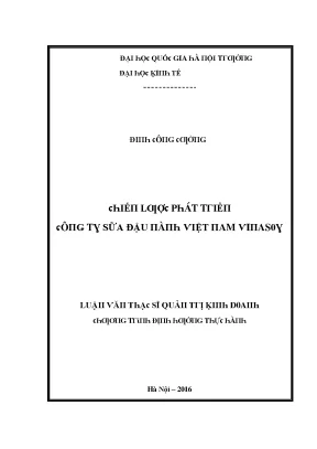 Luận văn chiến lược phát triển công ty sữa đậu nành việt nam vinasoy