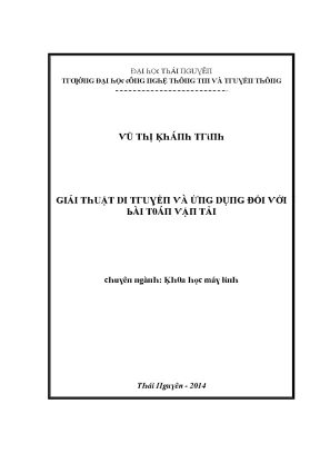 Luận văn giải thuật di truyền và ứng dụng đối với bài toán vận tải