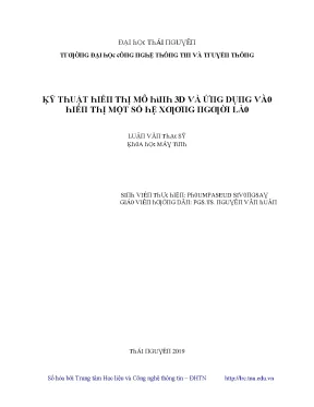 Luận văn kỹ thuật hiển thị mô hình 3d và ứng dụng vào hiển thị một số hệ xương người lào