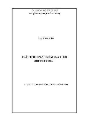 Luận văn phát triển phần mềm dựa trên microservices