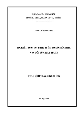 Luận văn thạc sĩ nghiên cứu từ tính trên cơ sở mô hình vỏ lõi của hạt nano vnu lvts08w
