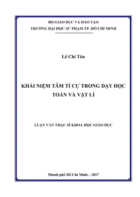 Luận văn khái niệm tâm tỉ cự trong dạy học toán và vật lí