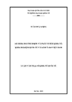Luận văn an ninh nguồn nước và phát triển kinh tế