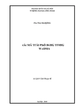 Luận văn các mã trải phổ dùng trong w cdma