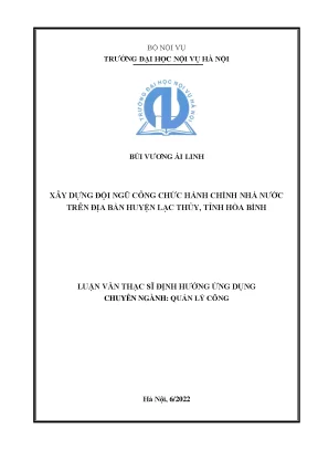 Xây dựng đội ngũ công chức hành chính nhà nước trên địa bàn huyện lạc thủy tỉnh hòa bình