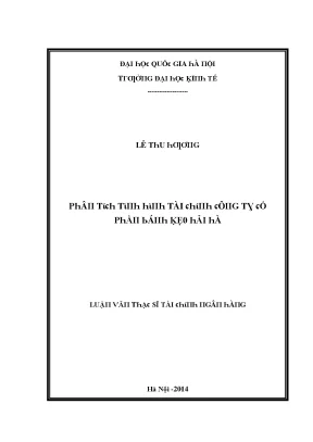Luận văn phân tích tình hình tài chính công ty cổ phàn bánh kẹo hải hà