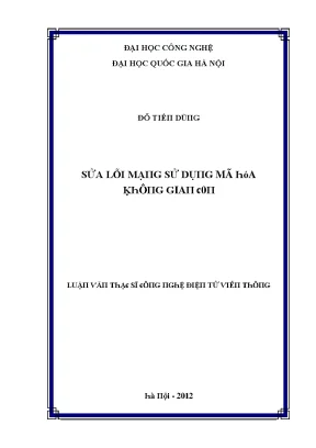 Luận văn sửa lỗi mạng sử dụng mã hóa không gian con