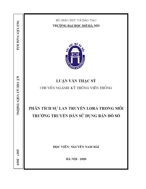 Phân tích sự lan truyền lora trong môi trường truyền dẫn sử dụng bản đồ số
