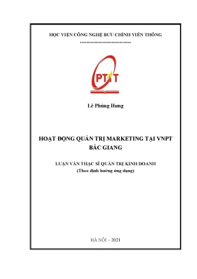 Luận văn hoạt động quản trị marketing tại vnpt bắc giang
