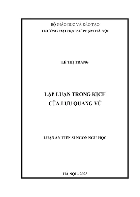 Tài liệu lập luận trong kịch của lưu quang vũ