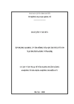 Luận văn áp dụng basel 2 vào công tác quản trị rủi ro tại ngân hàng vpbank