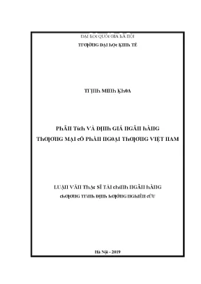 Luận văn phân tích và định giá ngân hàng thương mại cổ phần ngoại thương việt nam