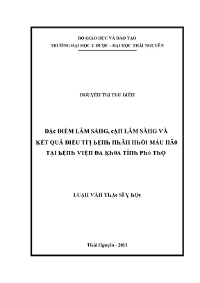 Luận văn đặc điểm lâm sàng cận lâm sàng và kết quả bệnh nhân nhồi máu não điều trị tại bệnh viện đa khoa tỉnh phú thọ