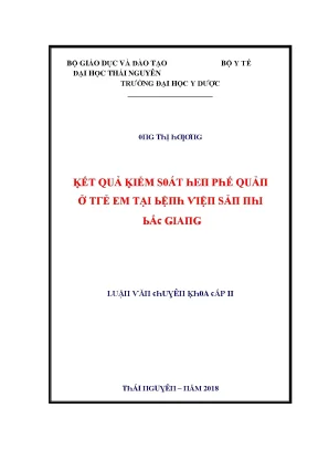 Luận văn kết quả kiểm soát hen phế quản ở trẻ em tại bệnh viện sản nhi bắc giang
