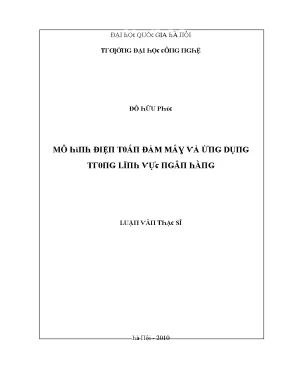 Luận văn mô hình điện toán đám mây và ứng dụng trong lĩnh vực ngân hàng