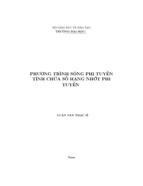 Phương trình sóng phi tuyến tính chứa số hạng nhớt phi tuyến
