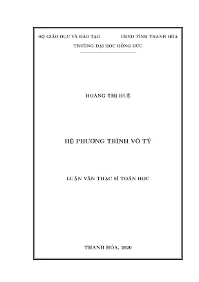 Hệ phương trình vô tỷ