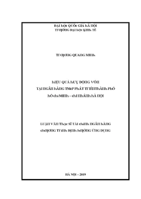 Luận văn hiệu quả huy động vốn tại ngân hàng tmcp phát triển thành phố hồ chí minh chi nhánh hà nội