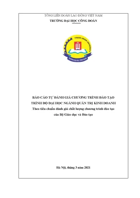 Luận văn thạc sĩ báo cáo tự đánh giá chương trình đào tạo trình độ đại học ngành quản trị kinh doanh