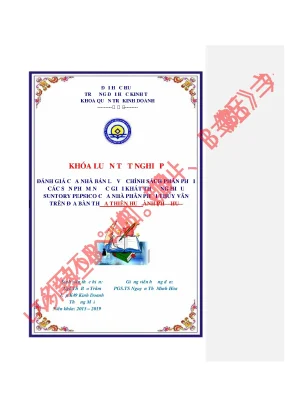 Luận văn đánh giá của nhà bán lẻ đối với chính sách phân phối mặt hàng nước giải khát của suntory pepsico tại npp thúy vân ở thị trường thừa thiên huế