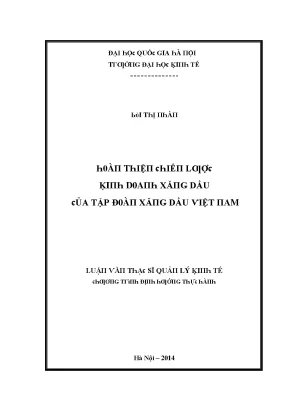 Luận văn hoàn thiện chiến lược kinh doanh xăng dầu của tập đoàn xăng dầu việt nam